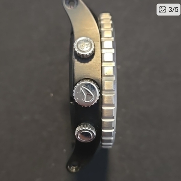 Nixon Black Metal Watch with Wood-Tone Dial - Picture 10 of 11